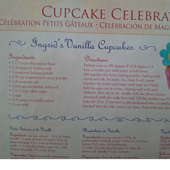 Eurographics Puzzle Cupcake Celebration 1000 Piece Jigsaw Puzzle w Recipe - Picture 3 of 6